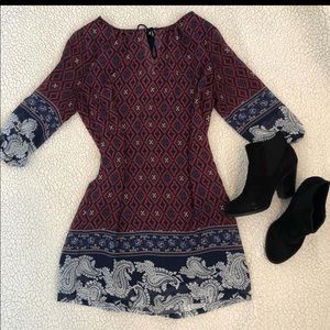 Maroon loose fit dress